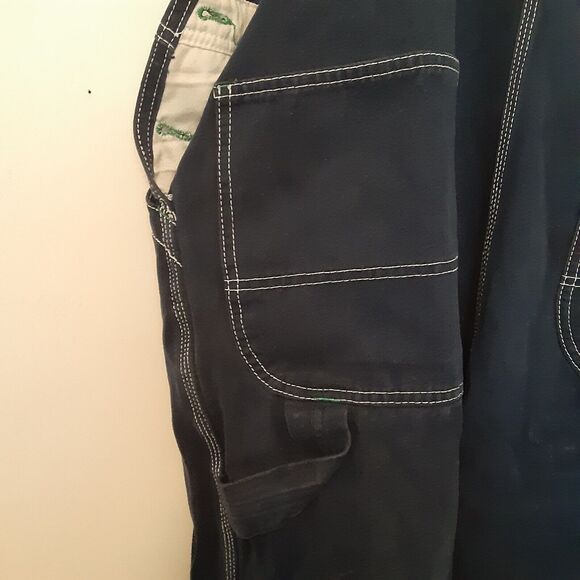 Vintage Liberty Overalls Men 44x32 Blue Denim Bibs Workwear Rodeo Rancher Farm - Picture 10 of 12
